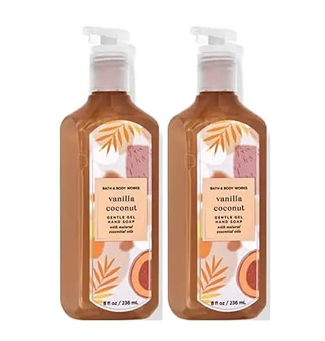 Bath & Body Works Deep Cleansing Gel Hand Soap 2 Pack 8 oz. (Vanilla Coconut)