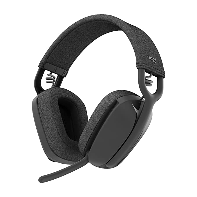 Logitech Zone Vibe 100 Lightweight Wireless Over-Ear Headphones with Noise-Cancelling Microphone, Advanced Multipoint Bluetooth Headset, Works with Teams, Google Meet, Zoom, Mac/PC - Graphite