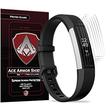 Ace Armor Shield (6 PACK) Screen Protector for the Fitbit Alta HR with free lifetime Replacement warranty