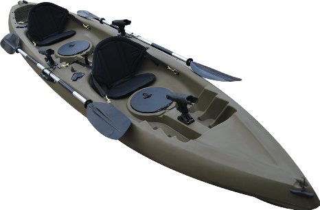 Useful UH-TK181 12.5 foot Sit On Top Tandem Fishing Kayak Paddles and Seats included