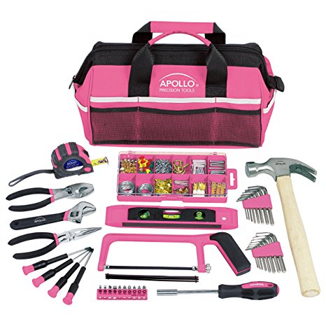 Apollo Tools DT0020P Household Tool Kit, Pink, 201-Piece, Donation Made to Breast Cancer Research