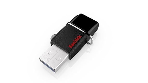 SanDisk Ultra Dual USB Drive 3.0, SDDD2 64GB, USB3.0, Black, USB3.0/Micro-USB Connector, OTG-Enabled Android Devices