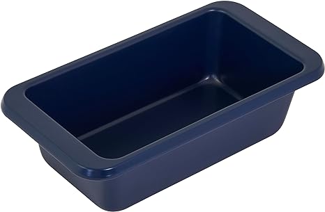 KitchenAid Nonstick Loaf Pan with Extended Handles for Easy Grip, Aluminized Steel to Promoted Even Baking, Ink Blue, Dishwasher Safe, 9x5-Inch