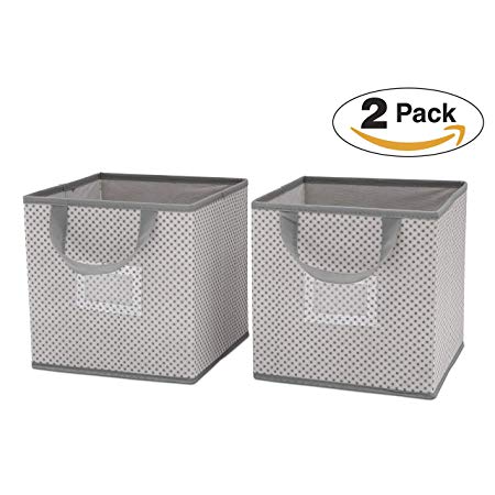 Delta Children 2 Count Nursery Organizer Bin Set, Grey