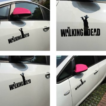 Car Sticker Reflective Decal - The Walking Dead - Black - 1 Pad - Different Size Different Type of Awesome Sticker