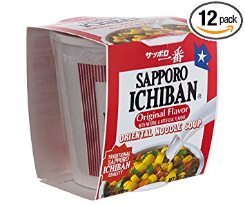 Sapporo Ichiban Soup Cup, Original Noodle, 2.25-Ounce Cups (Pack of 12)