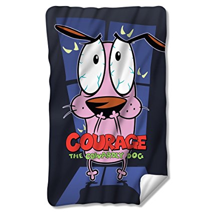 Courage The Cowardly Dog CN Cartoon TV Series Scared Puppy Fleece Blanket