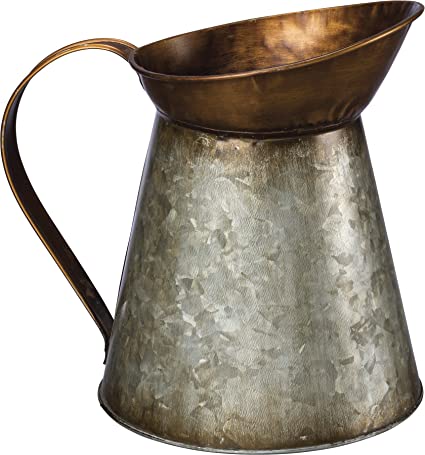 Galvanized Metal Pitcher by Primatives by Kathy
