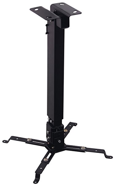 VonHaus Universal Projector Ceiling Mount, Adjustable Height up to 25.5 inches, Swivels 30 Degrees & Tilts 15 Degrees