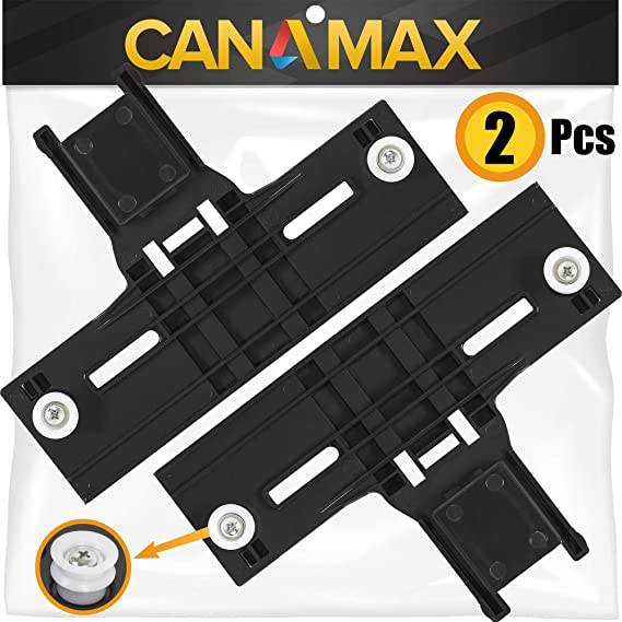 UPGRADED W10350376 Dishwasher Top Rack Adjuster 0.9" Wheels with STEEL SCREWS Premium Replacement by Canamax - Fit with Kenmore & KitchenAid Models - Replaces W10712394 AP5272176 PS3497383 - PACK OF 2