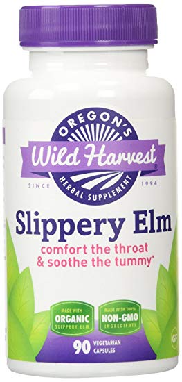 Oregon's Wild Harvest Organic Slippery Elm - 90 Caps (Pack of 2)