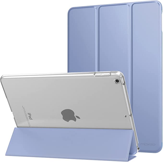 MoKo Case Fit 2018/2017 iPad 9.7 5th / 6th Generation - Slim Lightweight Smart Shell Stand Cover with Translucent Frosted Back Protector Fit iPad 9.7 Inch 2018/2017, Lavender Purple(Auto Wake/Sleep)