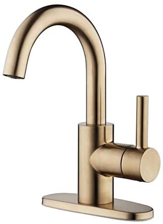 Jacuzzi Duncan Brushed Bronze 1-Handle 4-in Centerset WaterSense Bathroom Sink Faucet with Drain