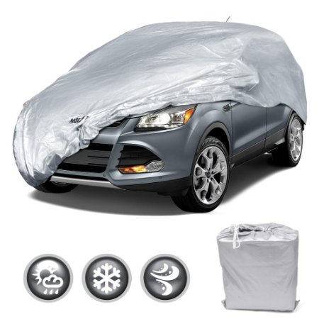 Motor Trend All Season WeatherWear 1-Poly Layer Snow Proof Water Resistant Van  SUV Cover Size L - Fits up to 185