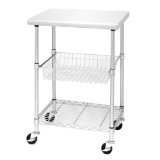 Seville Classics Stainless Steel Professional Kitchen Cart Cutting Table