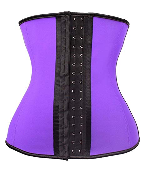 YIANNA Women's Underbust Latex Sport Girdle Waist Trainer Corsets Hourglass Body Shaper