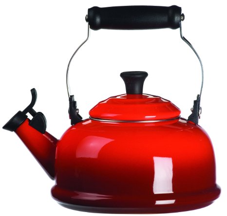 Le Creuset Classic Whistling Teakettle Q3101-67 , Cerise, 1.8 qt.