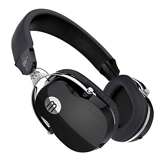 Over Ear Wired Headphones, Professional HiFi Stereo Headpset Built-in Mic, Deep Bass, Foldable/Soft Earmuffs Studio Monitoring, DJ Home Entertainment-Black