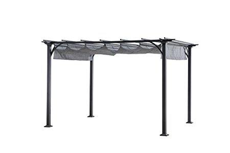 Sunjoy L-PG080PST-G1-G 10' x 8' Naples Pergola, Gray