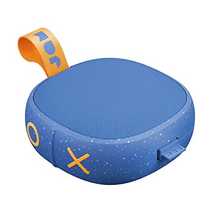 Hang Up, Shower Bluetooth Speaker | 8 Hour Playtime, Waterproof, Dust-Proof, Drop-Proof IP67 Rating | Built-in Speakerphone, Aux-In Port, Integrated USB | JAM Audio Blue