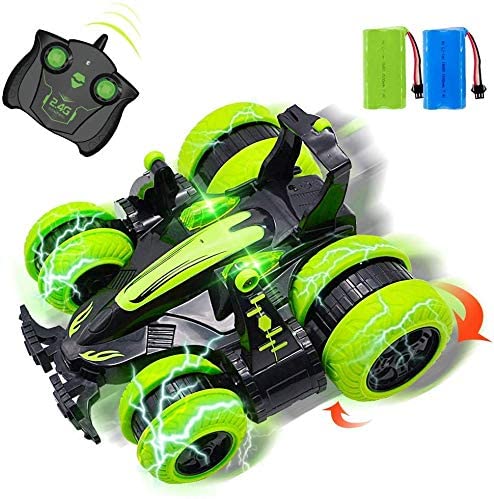 Remote Control Car, RC Stunt Car Toy for Kids Boy Toys 2 Rechargeable Batteries 4WD 2.4Ghz Rotating Vehicles 360° Flips Racing for Boys Age 8 9 10  Year Old Birthday Gifts Toys for Boys, Xmas Gifts