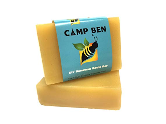 CAMP BEN DIY Beeswax Rosin Bar - Create Your Own Food or Sandwich Wraps and Snack Bags - Pine Resin - All Natural Food Safe - Do It Yourself Cloth Clings Storage Wrapping - Replace Plastic and Foil