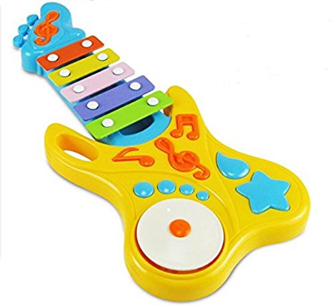 Life-Tandy Baby Music Festival-guitar Hand Knock Children Percussion Toys Yellow Orange