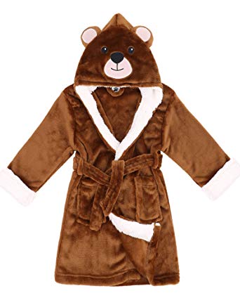 Arctic Paw Boys/Girls' Plush Soft Hooded Bathrobe Theme Party Costume Robe