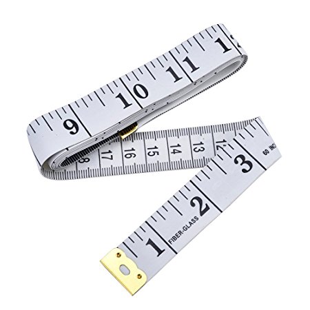 Dxg 150cm 60 Inch Soft Tape Measure for Sewing Tailor Cloth Ruler, White