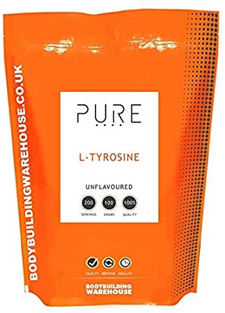 Bodybuilding Warehouse Pure L-Tyrosine Amino Acid Powder (100g)