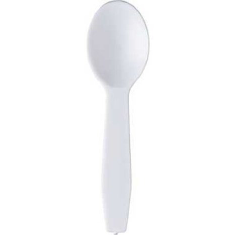 Mini Plastic Taster Spoons (100 Count) White