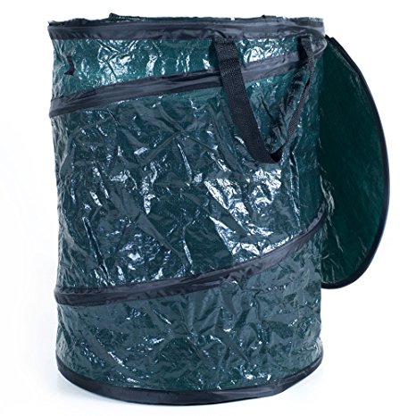 Texsport Collapsible Utility Bin with Lid, Waste Bin, Trash Can