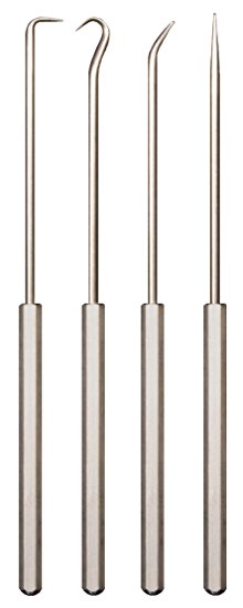 Ullman PH-4 4-Piece High Carbon Polished Steel Hook and Pick Set