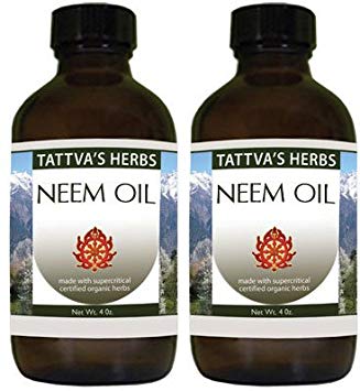 Neem Oil - Pure Organic Un-cut Neem Seed Oil 4 Oz. (Pack of 2)