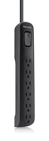 Belkin 6 Outlet Surge Protector with 4 feet Power Cord ( Grey)