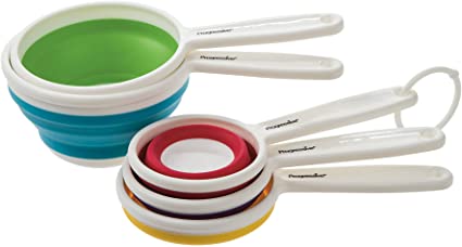 Prepworks by Progressive Collapsible Measuring Cups - Set of 5, Space Saving Collapsible, Great for Narrow Containers