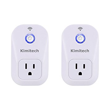 Wi-Fi Plug No Hub Required Control Your Devices from Anywhere, Works with Amazon Alexa Echo (2 Pack) (WHITE)