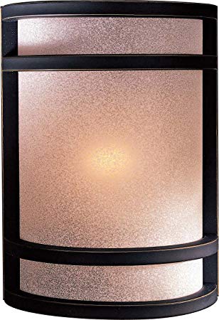 Minka Lavery Wall Sconce Lighting 348-37B, Glass Damp Bath Vanity Fixture, 1 Light, 60 Watts, Bronze