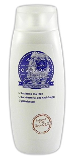 OSoGood Professional Pet Shampoo Thrixsolene® Activated Infused with Co-Q10 Anti-Bacterial Anti-Fungal 250ml