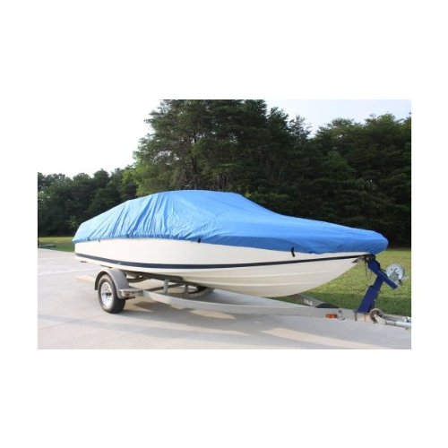 VORTEX HEAVY DUTY VHULL FISH SKI RUNABOUT COVER FOR 17 18 19' BOAT, BEST AVAILABLE COVER BLUE