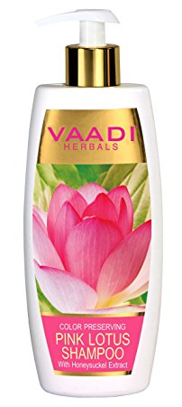 Lotus with Honeysuckle Extract Shampoo - ★ Color Preserving Shampoo - ★ ALL Natural Herbal Shampoo - ★ Paraben Free - ★ Sulfate Free - ★ Scalp Therapy - ★ Moisture Therapy - ★ Suitable for All Hair Types - 11.8 Ounces - Vaadi Herbals