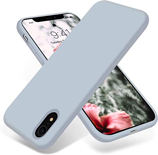 OTOFLY for iPhone XR Case, [Silky and Soft Touch Series] Premium Soft Silicone Rubber Full-Body Protective Bumper Case Compatible with Apple iPhone XR 6.1 inch - (Baby Blue)