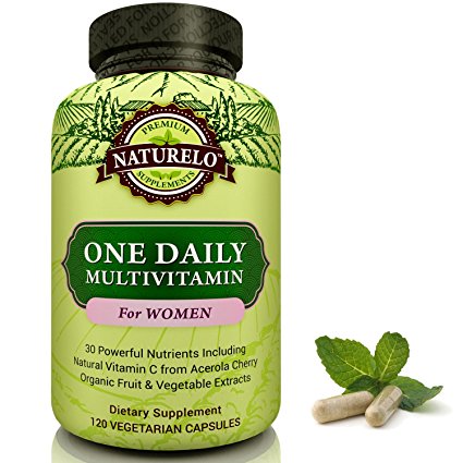 NATURELO One Daily Multivitamin for Women - Best Vitamins for Hair, Skin, and Nails - One A Day - 120 Capsules | 4 Month Supply