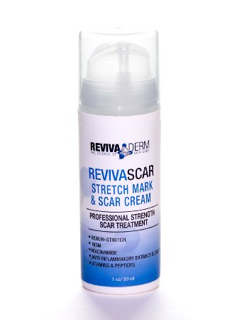 Stretch Mark and Scar Removal Cream Specially Formulated with Palmitoyl Tripeptide-5 5 Niacinamide Vitamin B3 B5 E C - Old and New Scars Remover for Face Back Acne Anti Striae - Made in USA 1 oz