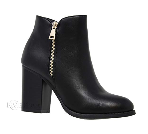 MVE Shoes Womens Stylish Criss Cross Open Toe Side Zipper - Comfortable Ankle Boot