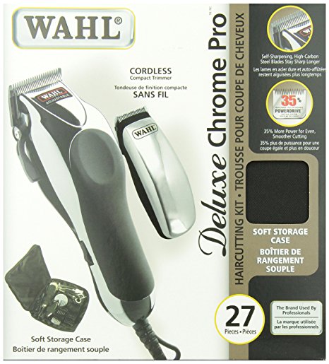 Wahl 3141 Deluxe Chrome Pro Haircutting Kit