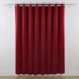 Deconovo Wide Width Grommet Thermal Insulated Dark Red Blackout Window Curtain For Baby Room 100W X 84L 1 Panel