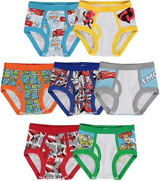 Disney Little Boys' Pixar 7-Pack Brief