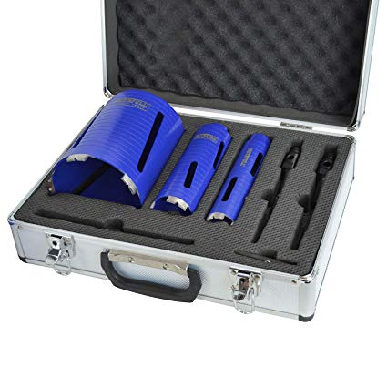 Faithfull FAIDCKIT7 Diamond Core Drill Kit with Case (Pack of 7)