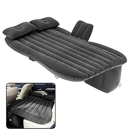 PremiuM-Car-Inflatable-Bed-with-Pump-2-Air-Pillow-Quick-Inflatable-Back-Seat-Bed-Car-Inflatable-Mattres-Car-Bed-Matres-Carr-Bed-For-Kid's-Travel-Trip's-Beach-Bad-Fresh-Mint- (BLACK)
